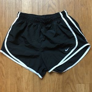 NIKE Women’s Black and White Dri-Fit Shorts